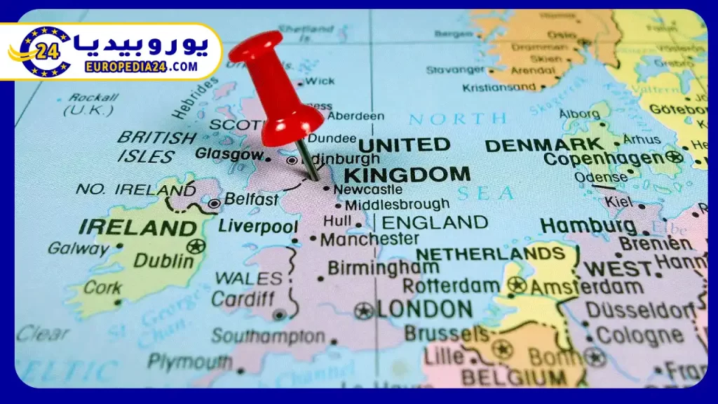 خريطة-بريطانيا-والدول-المجاورة