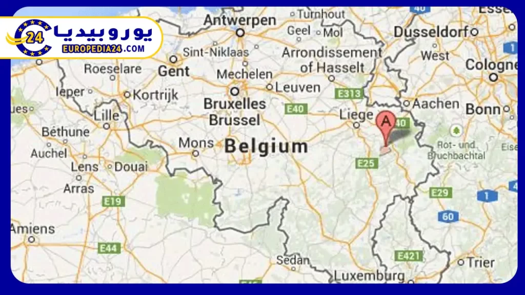 خريطة-بلجيكا-والدول-المجاورة
