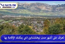 Beliebte Wohnstädte in Liechtenstein 7 أشهر مدن ليختنشتاين