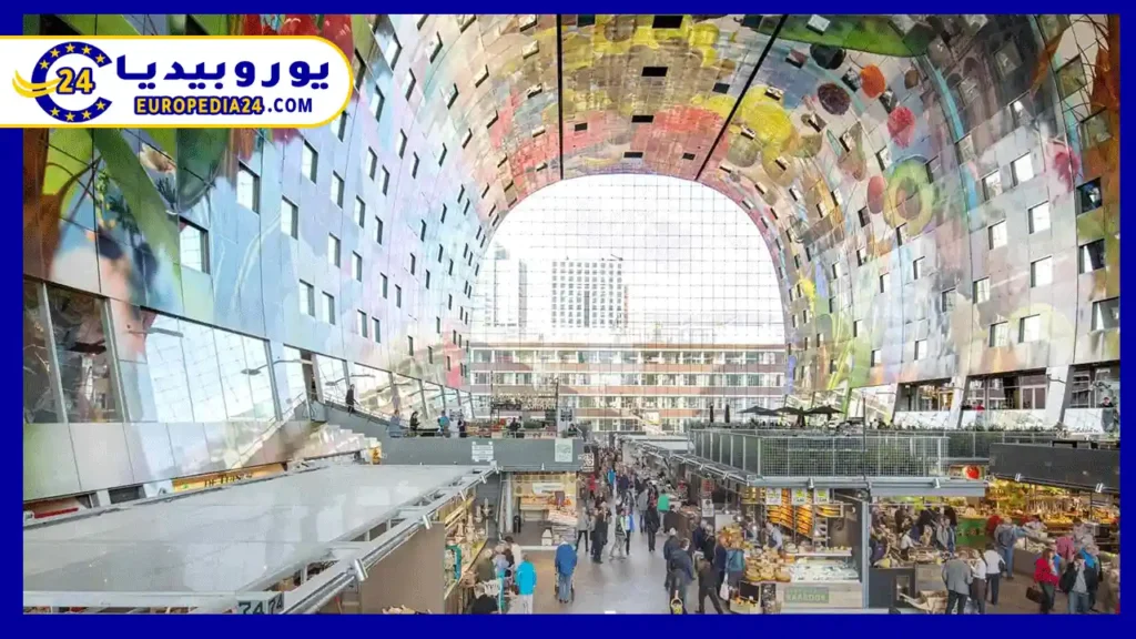 أشهر أماكن السياحة في روتردام لإجازة مميزة 2 قاعة-السوق-في-روتردام