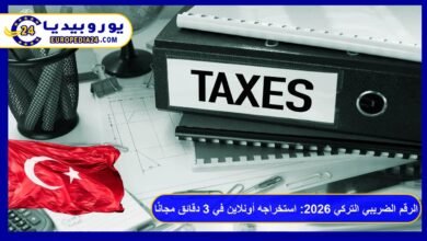 الرقم الضريبي التركي 2026: استخراجه أونلاين في 3 دقائق مجانًا 7 الرقم الضريبي التركي