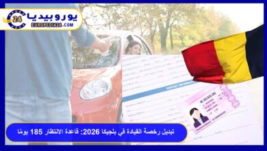 تبديل رخصة القيادة في بلجيكا 2026: قاعدة الانتظار 185 يومًا 4 رخصة القيادة في بلجيكا