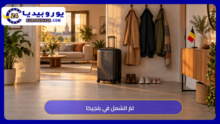 لم الشمل في بلجيكا 2026: الدخل والحماية الفرعية والقواعد الانتقالية 5 تصوير توضيحي لوصول أسرة إلى منزل في بلجيكا
