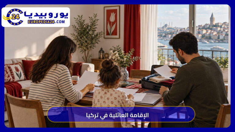 صورة توضيحية لأسرة تجهز أوراق الإقامة العائلية في تركيا
