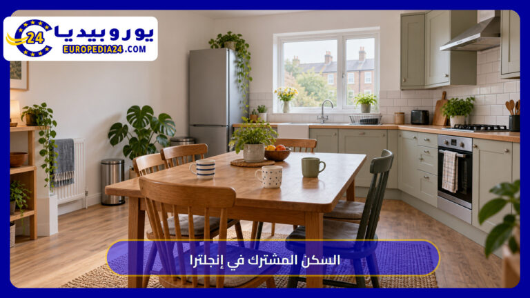 السكن المشترك في بريطانيا 2026: الترخيص وفخّ العقد الجماعي 1 مطبخ وغرفة طعام مشتركة في منزل إنجليزي